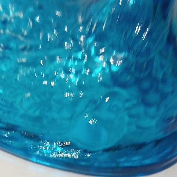 Vintage L E Smith Vibrant Blue Glass Hen on Nest Rare Color - Picture 5 of 7